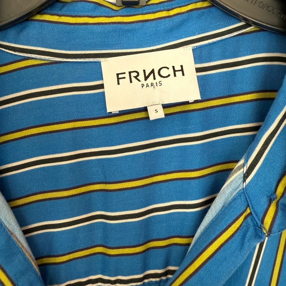 FRNCH Blue and Yellow Striped Dress - Picture 2 of 8